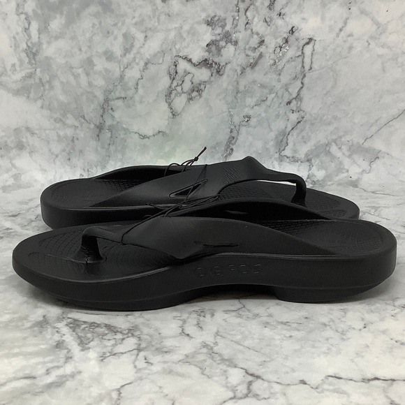 Oofos OOriginal Black Sandals W12 M10 Recovery Footwear Flip Flop P2-57 - Picture 3 of 10
